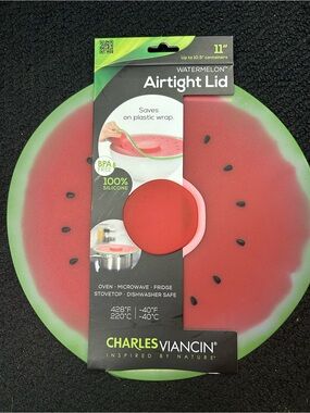 Charles Viancin Watermelon 🍉Airtight Silicone Lid - Red & Green
